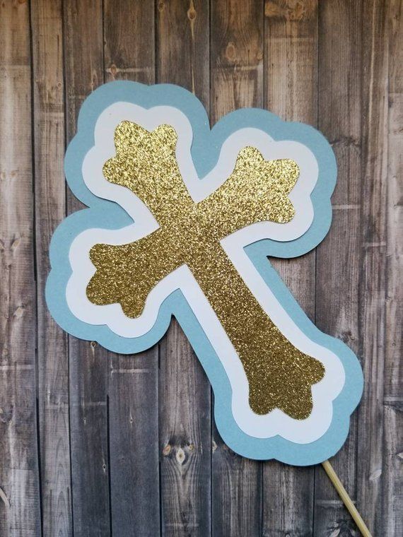 White Cross Centerpiece-Glitter Cross Picks-Cross Centerpiece Picks-Baptism Centerpiece-Cross centerpiece-Christening Centerpiece-cross