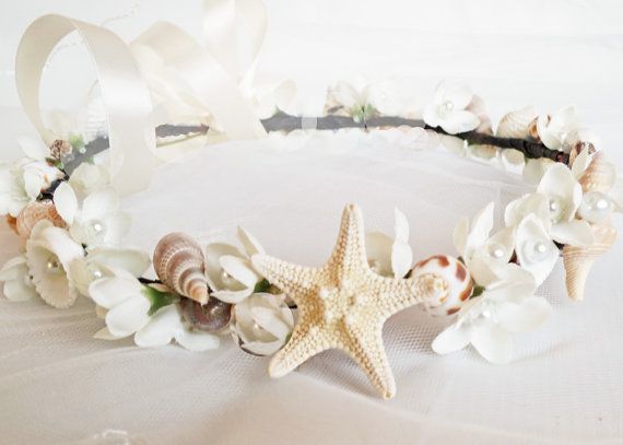 Seashell crown,Seashell tiara,Beach Bride,Beach Wedding crown,Starfish Crown,Starfish tiara,Mermaid crown,starfish,Destination Wedding tiara