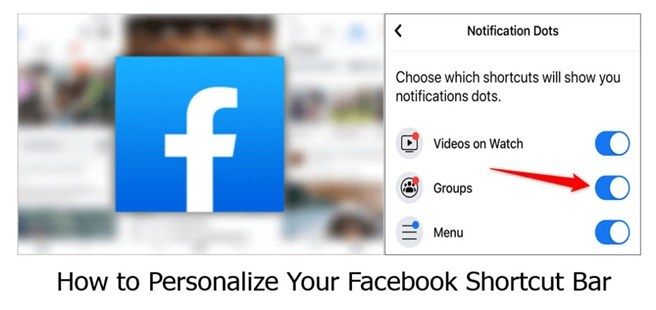 facebook shortcut bar preferences