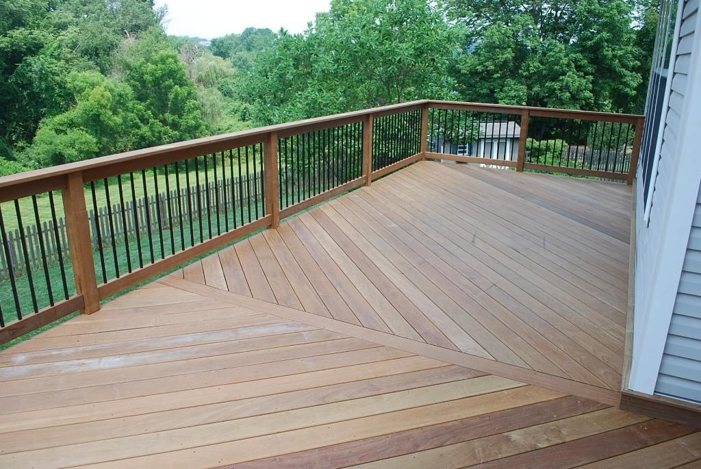 IPE with Aluminum Balusters Aluminum railing deck, Metal