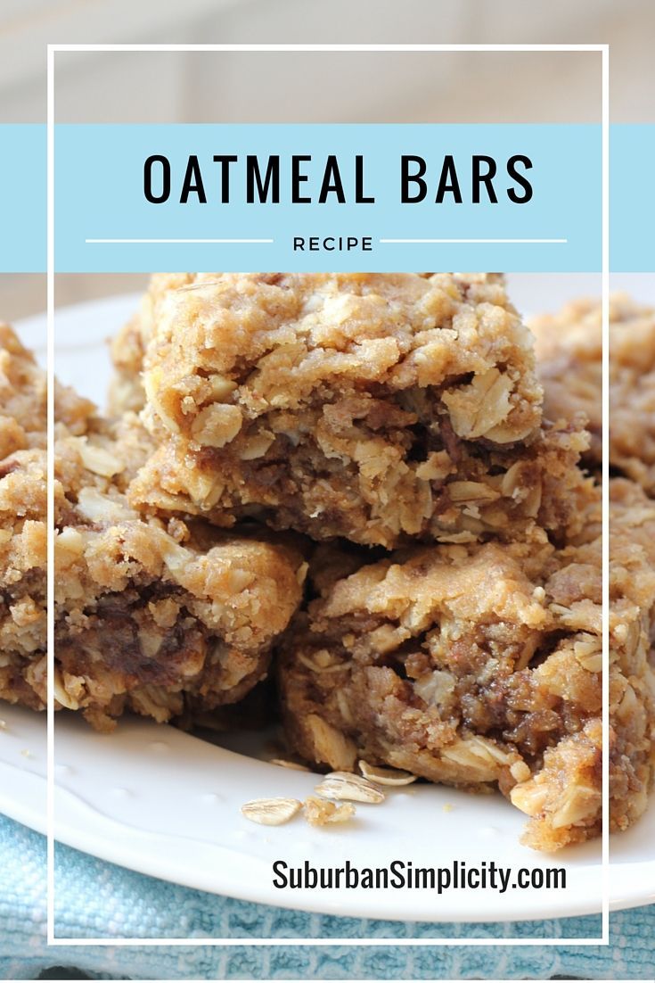 This is an easy and delicious recipe for oatmeal bars the This is an easy and delicious recipe for oatmeal bars the