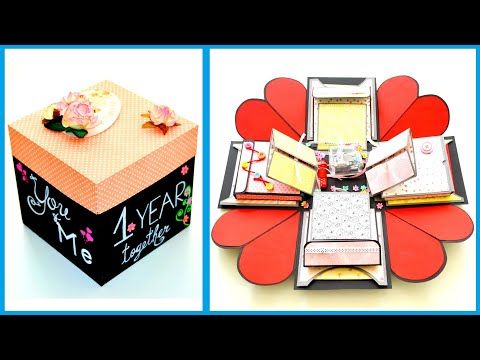 DIY Paper Crafts for teenagers - How to make an Exploding Box Card for boyfriend...