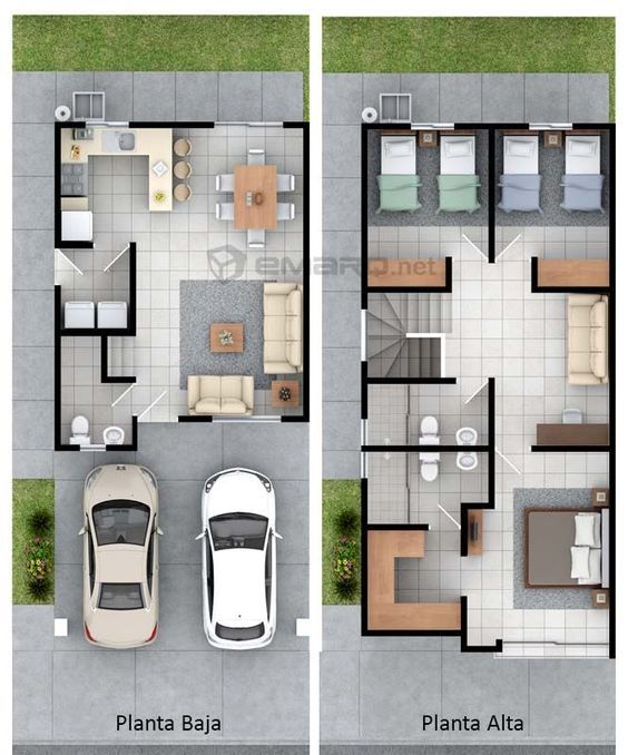 plano de casa en 3d render | Remodela María del Silo | Casas en 3d