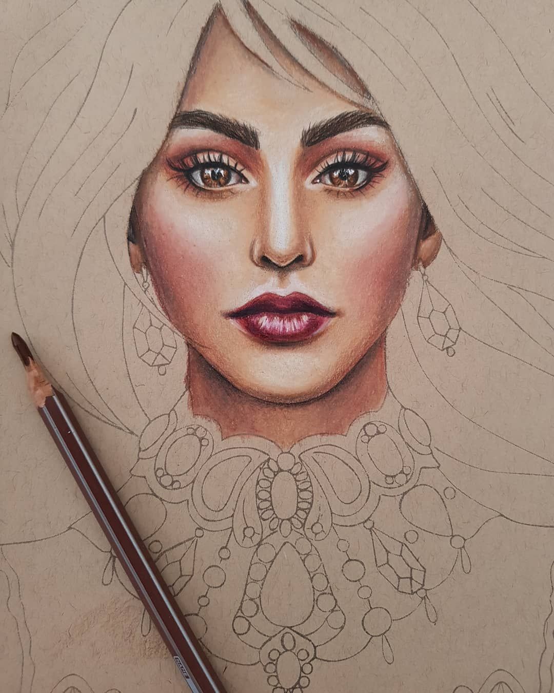 Colored Pencil Painting Portraits Pdf Katerina Bobarykina On Instagram New Pdf Illustrations Are Available At My Etsy Shop I Started Lacy Splendour On Strathmor In 2020 My Etsy Shop Etsy Shop Strathmore