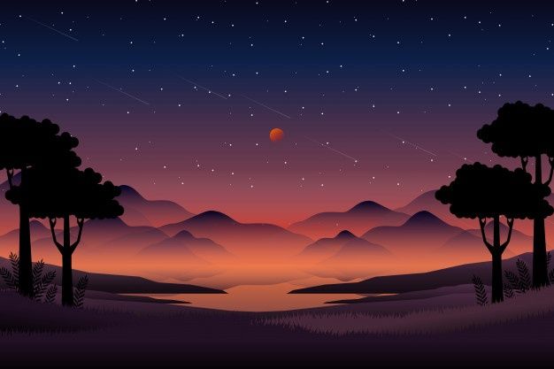 Ночной лесной пейзаж с горы и звездное н... | Premium Vector #Freepik #vector #background #tree #abstract #wood Flowers Photography Wallpaper, Wallpaper Nature Flowers, Scenery Wallpaper, Desktop Wallpaper Art, Iphone Wallpaper Tumblr Aesthetic, Night Landscape, Forest Landscape, Landscape Artwork, Landscape Wallpaper