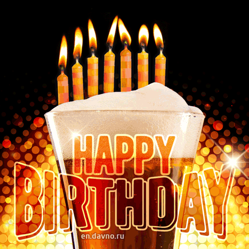 Cool Funny Happy Birthday Gif For Him With Beer Cake Download