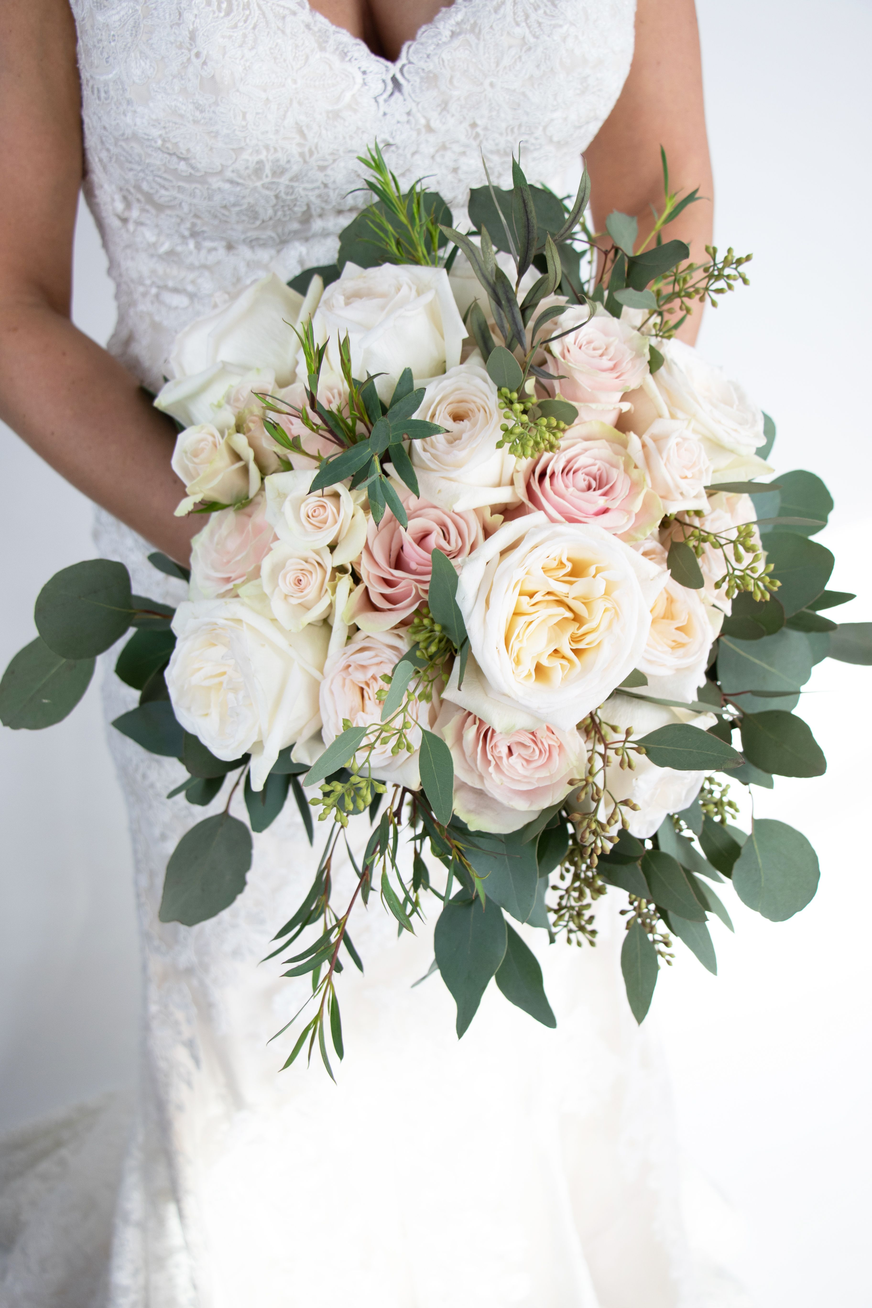 Cream Wedding Bouquet, Pretty Wedding Bouquet, Elegant Bridal Bouquets, Greenery Wedding Bouquet, Cascading Wedding Bouquets, Unique Wedding Flowers, Floral Wedding, Purple Wedding, Bridal Bouquet Summer