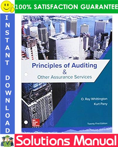 Principles of auditing and other assurance services homework solutions