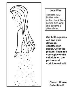 Lots Wife Coloring Page Bible Crafts Bible For Kids