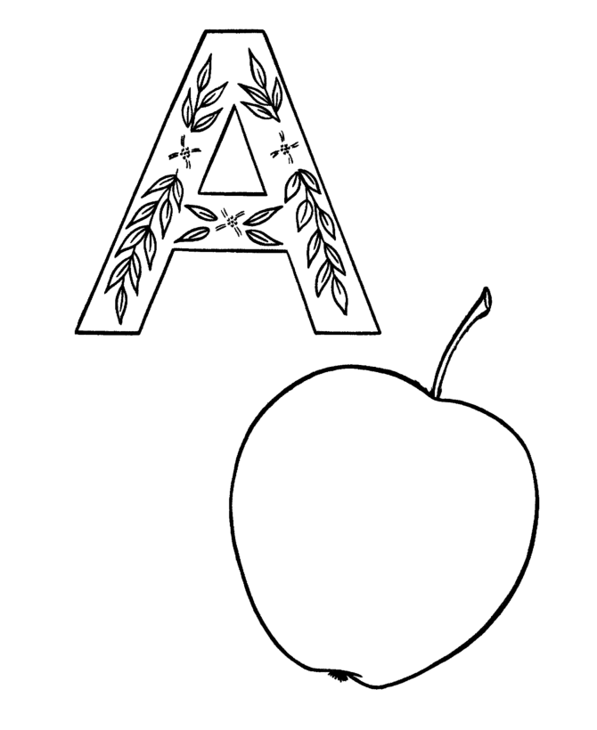 ABC Coloring Activity Sheet | Alphabet Words, Uppercase Alphabet, Abc ...