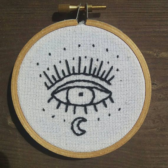 Magic eye embroidery Magic Eyes, Hoop Art, Embroidery Art, Unique Art, Hand Embroidered, Different Colors, Cross Stitch, Kids Rugs, Etsy