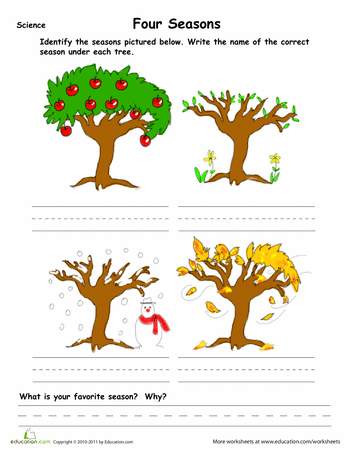 learn the four seasons pinterest worksheets learning and