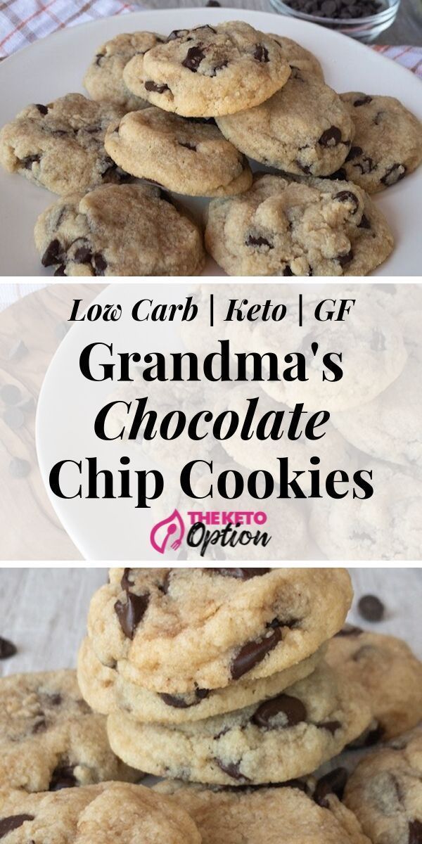 Keto Chocolate Chip Cookies | You won't be able to tell the difference between these delicious cookie and Grandma's cookies! | Low Carb Chocolate Chip Cookies | Easy Keto Dessert | Visit trinakrug.com/keto-recipes #LowFatLowCarbMeals Keto Friendly Desserts, Keto Dessert Easy, Oreo Dessert, Low Carb Recipes Dessert, Keto Dessert Recipes, Low Carb Keto Recipes, Healthy Dessert, Diet Recipes, Dessert Chocolate
