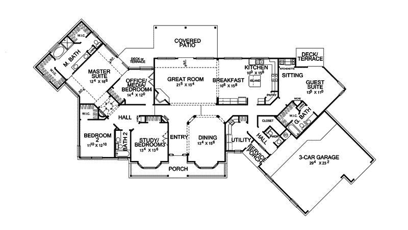 Delia Hill Country Home First Floor From Houseplansandmore Delia Hill Country Home First Floor From Houseplansandmore
