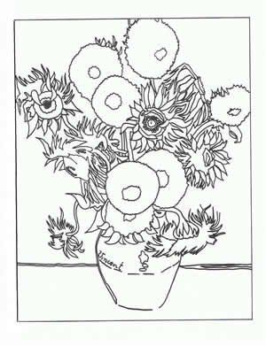 Download Art appreciation- print and colour using watercolour pencils, then ... | 미술사, 자수 도안, 쉬운 그리기