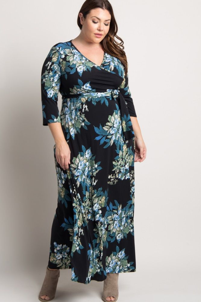 black plus size maternity dress