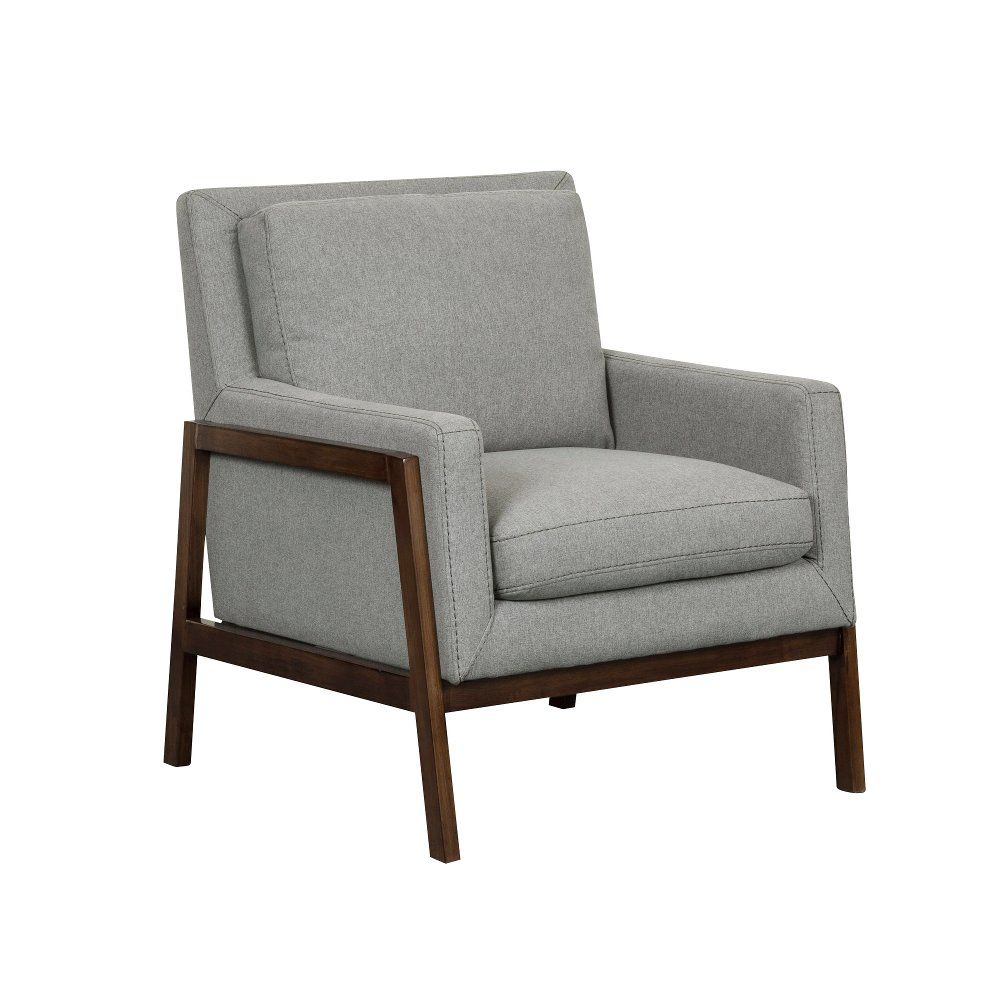 Grey Accent Chair Ikea Modern Heather Gray Upholstered Accent Chair with Exposed