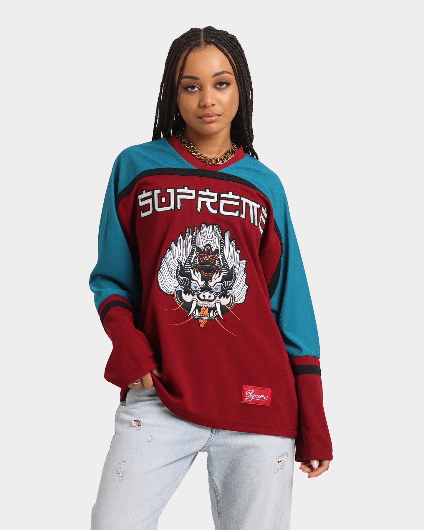 最初の シュプリーム Demon Jersey Hockey - ニット/セーター 本物の製品を販売する demon hokey supreme jersey その他