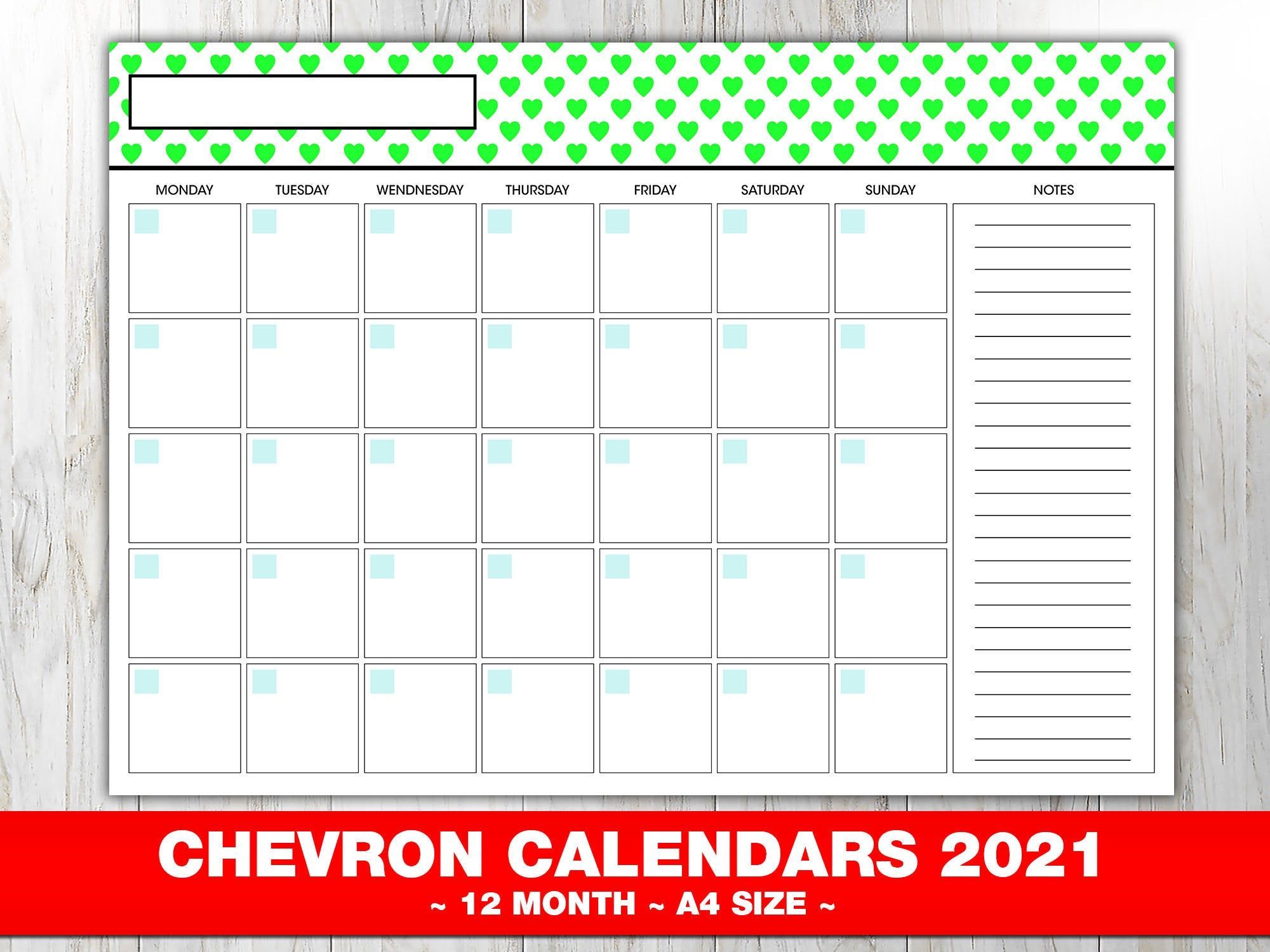 2021 Printable 12 Chevron Calendar 2021 2022 Printable Etsy In 2020 Business Calendar Diy Calendar Etsy Printables calendar 2021 for listing hours worked
