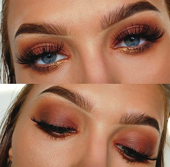 glittery-pink-brown-smokey-eye-makeup Eye Makeup Tips, Makeup Hacks, Skin Makeup, Makeup Inspo, Makeup Inspiration, Makeup Brushes, Beauty Makeup, Makeup Tutorials, Makeup Products