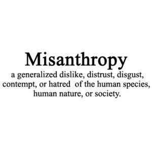 What does misanthropy mean