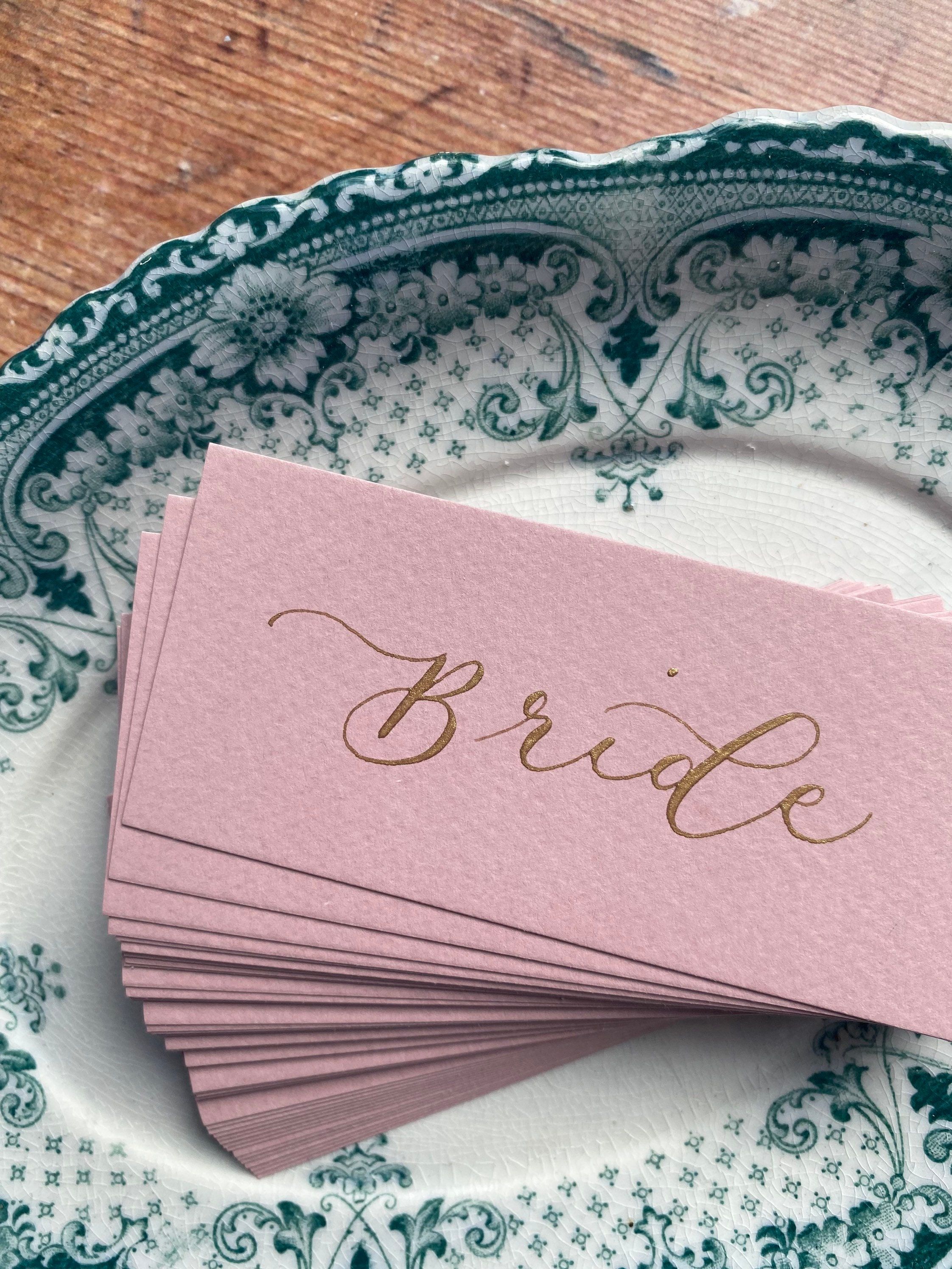 Handwritten Dusky Pink Place Cards Calligraphy Place Cards For Wedding handwritten-dusky-pink-place-cards-calligraphy-place-cards-for-wedding