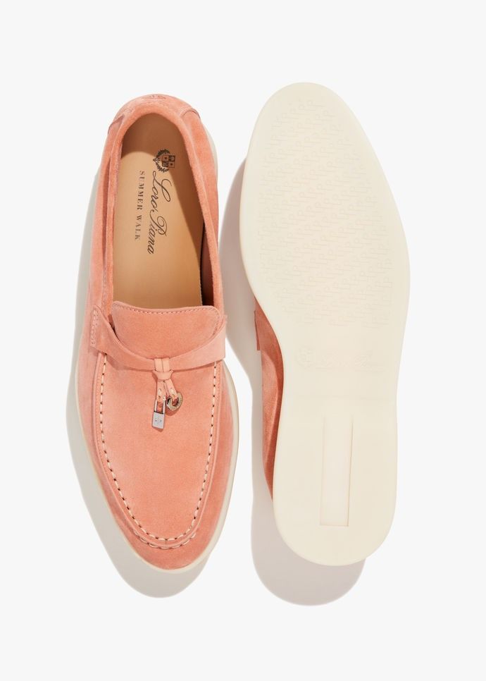 Summer Charms Walk Loafers in Suede Flowering Cherry