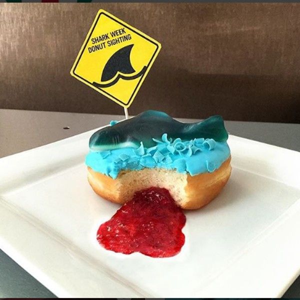 7-Eleven unveils ocean-themed doughnuts, 'sharkcessories' for 'Shark Week' #sharkweekfood