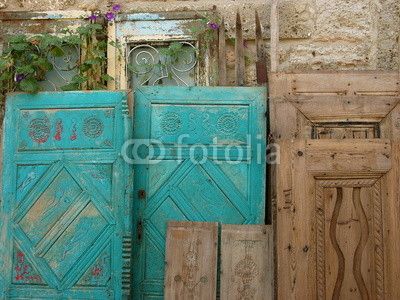 Alte Turen Aus Holz In Alacati Bei Cesme In Der Provinz Izmir In