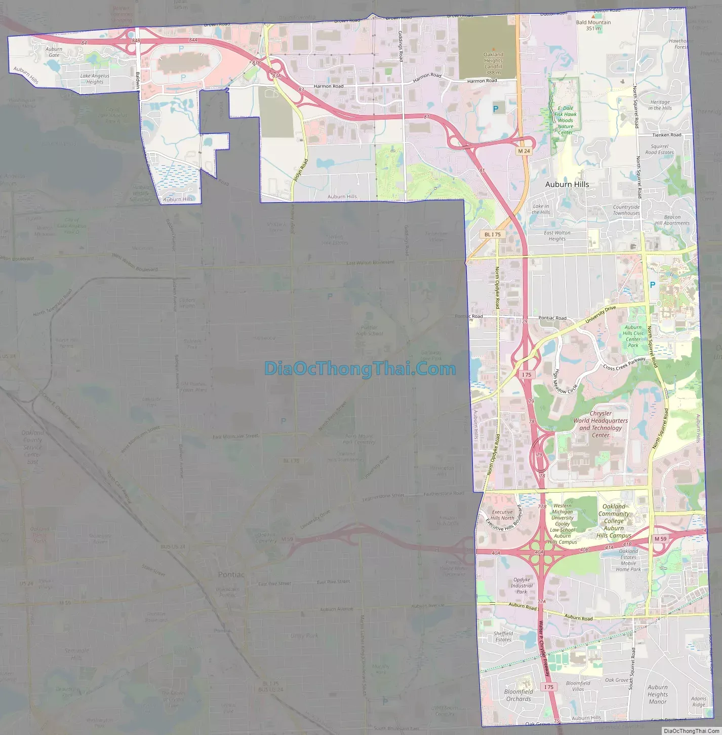 Road map of Auburn Hills Hill - 9a4459470c49cd694ea17e7556657dd7.webp
