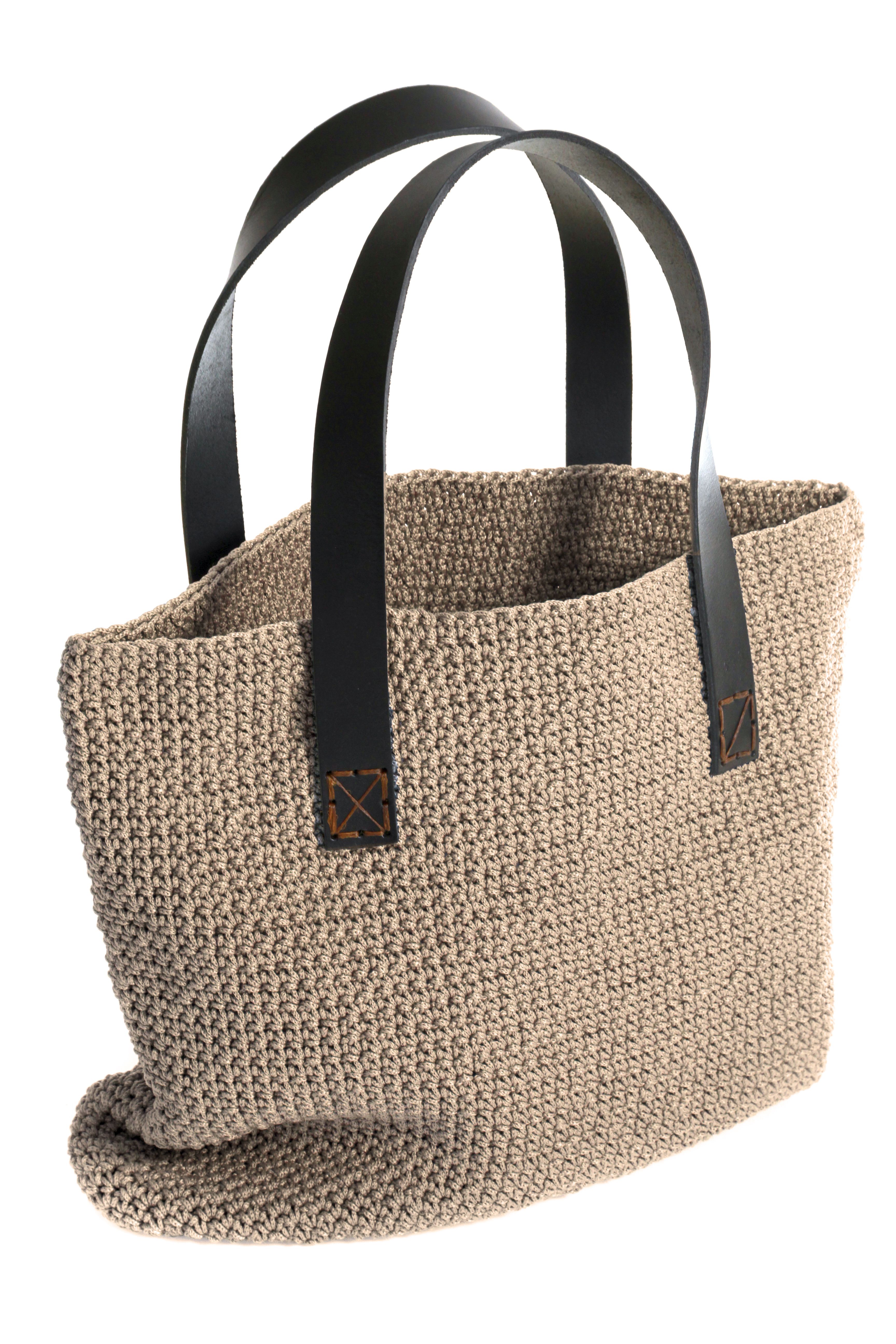 Hand Ade Noel By Epsilon Xl Shopping Bag Cod 1969xl Beige 100 Handmade Crochet Bag Seamless Leather Handles Uniqu Orme Cantalar Tig Isi Canta Canta