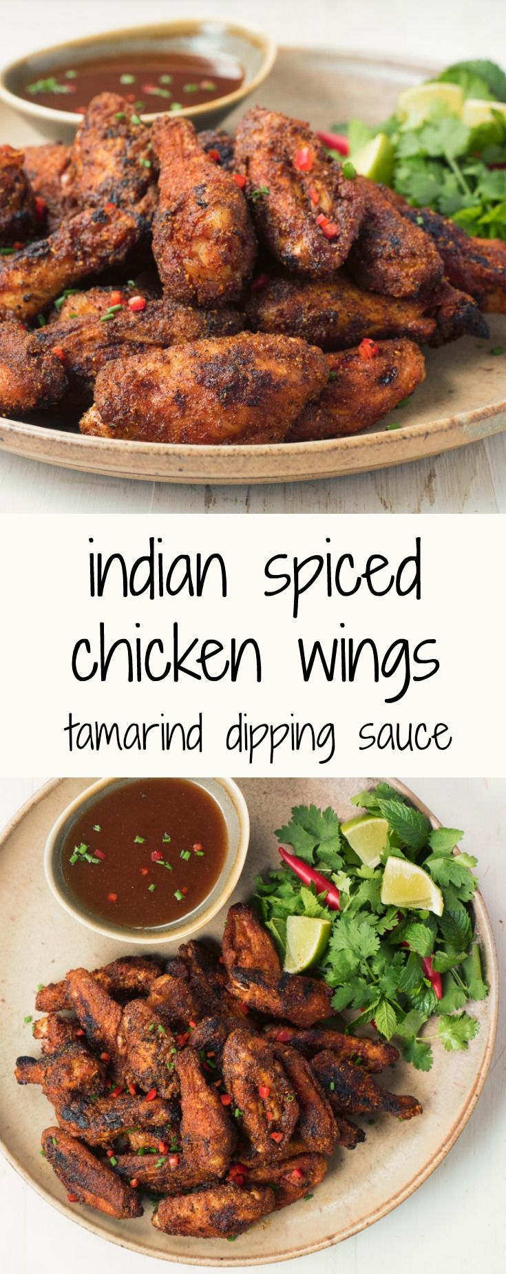 Indian Spiced Chicken Wings With Tamarind Dipping Sauce Recipe Tamarind Dipping Sauce Chicken Spices Chicken Wing Recipes