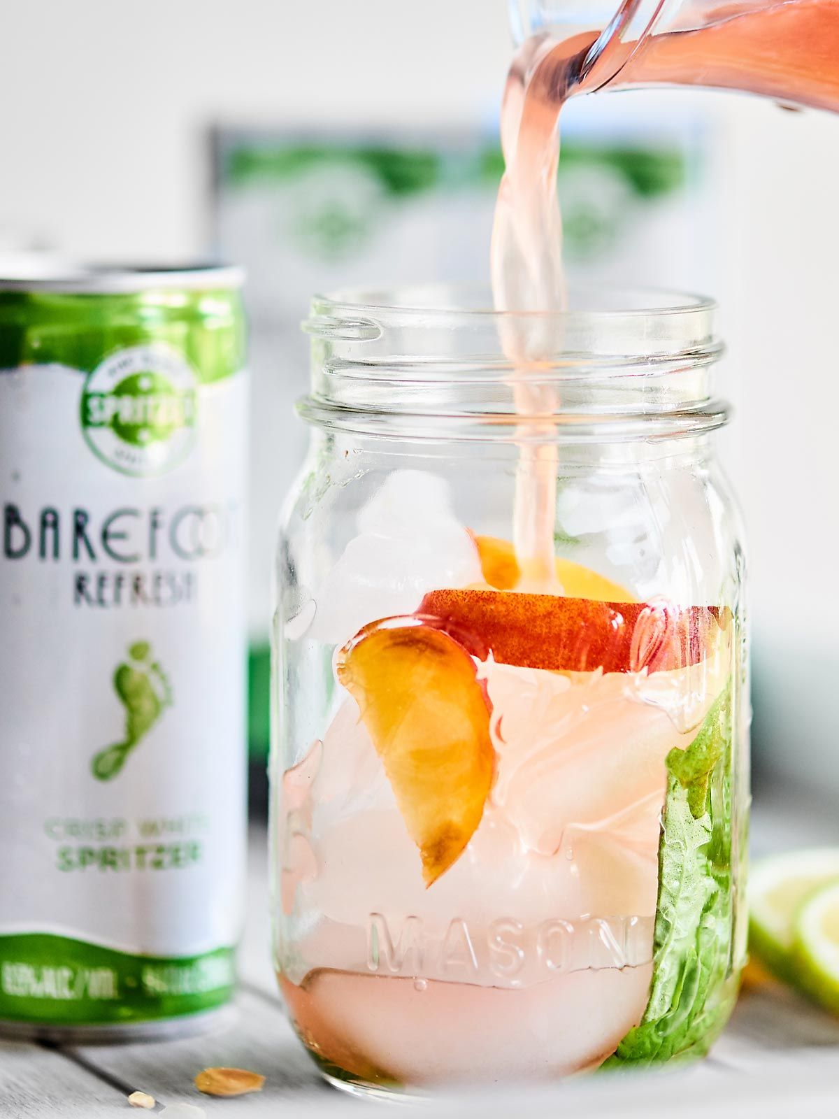 Peach Lemonade Spritzer Recipe - w/ Vodka & White Wine