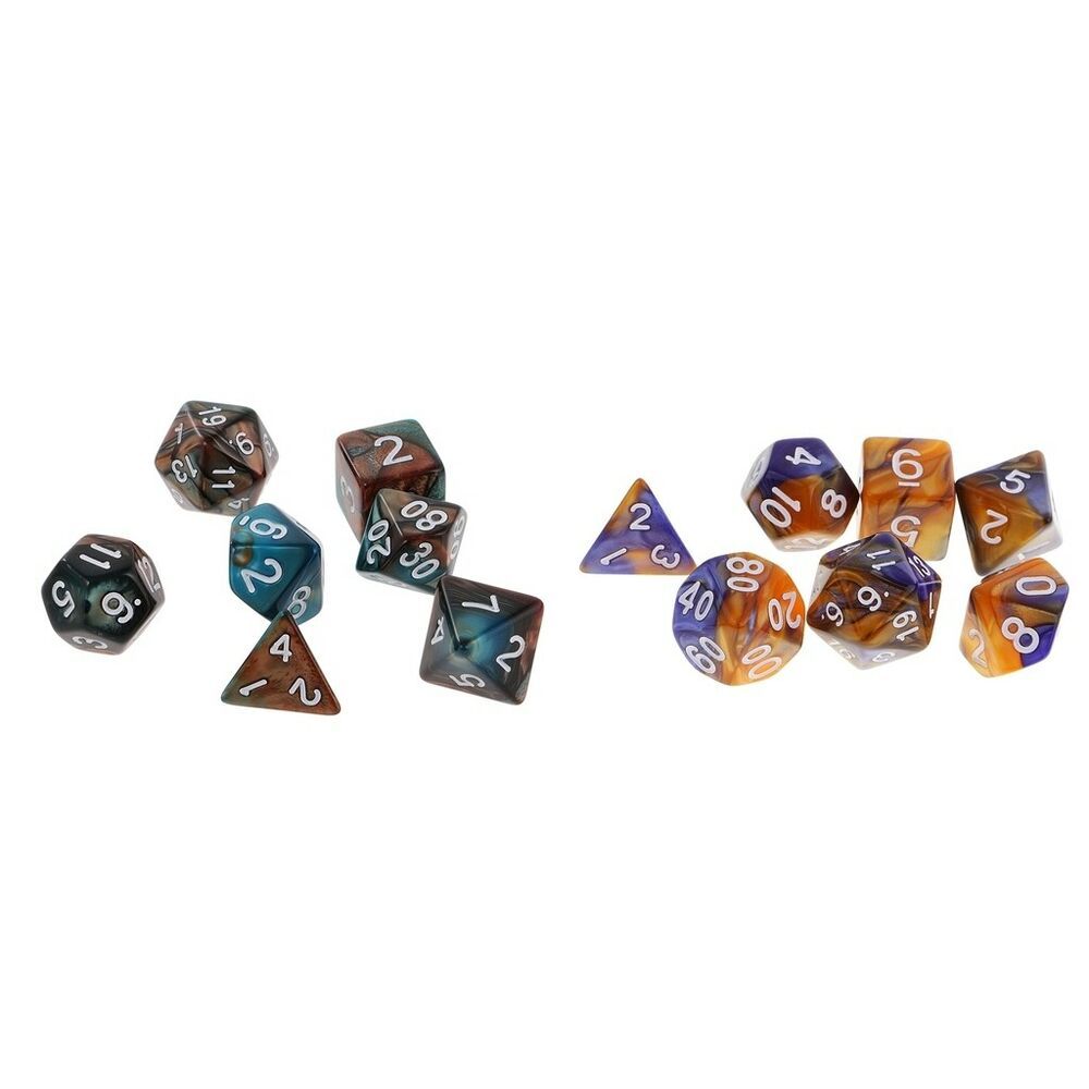 14Pcs Polyhedral Dice Board Game Toy Gift for Dungeons /& Dragons