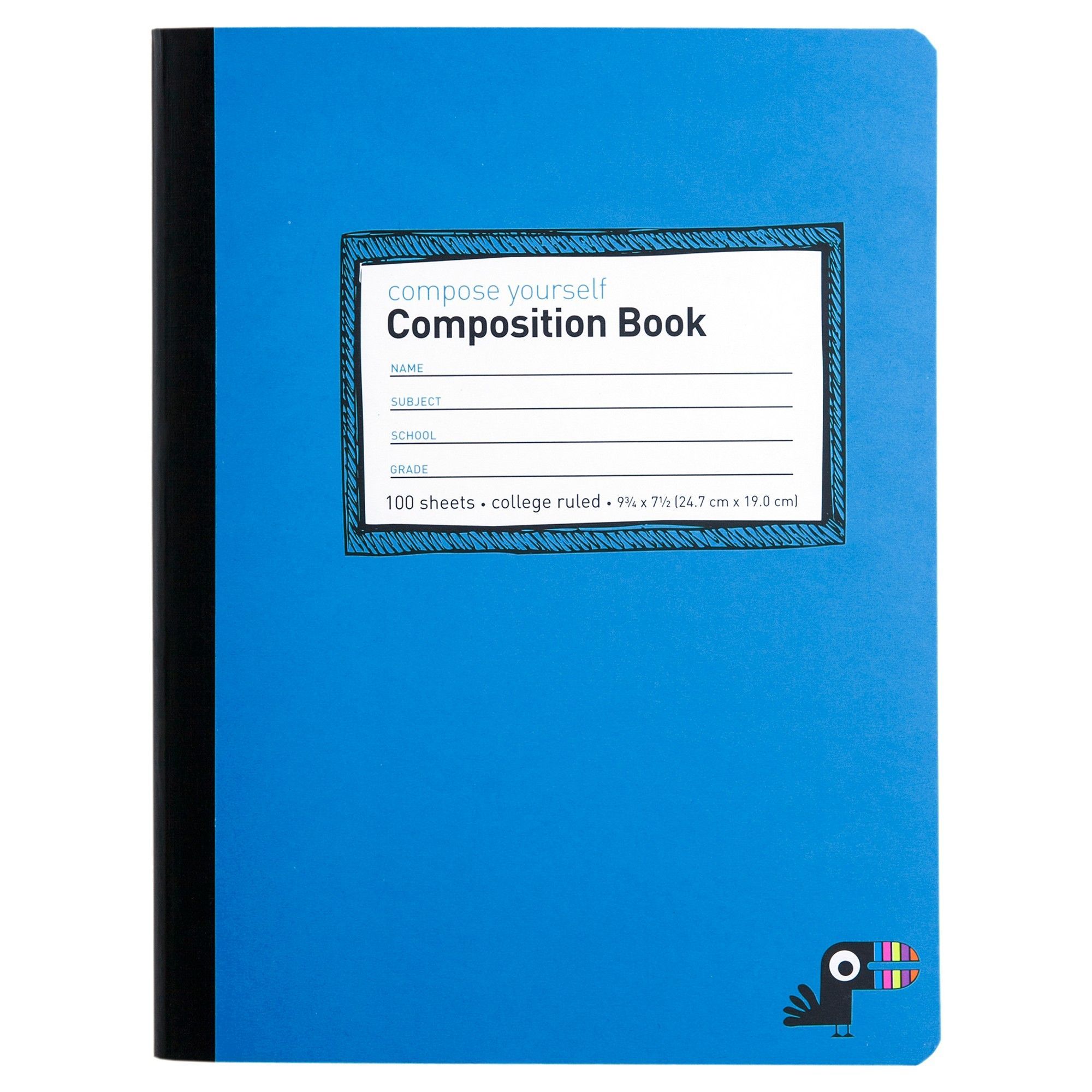 100 college ruled sheets Yoobi Composition Notebook Stylish front 7.5 x 9.75 100 college ruled sheets Yoobi Composition Notebook Stylish front 7.5 x 9.75
