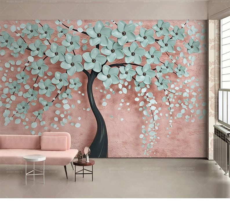 Wallpaper Wall Mural Simple Background Wall Living Room Bedroom Flowers Animal Wallpaper Wall Covering