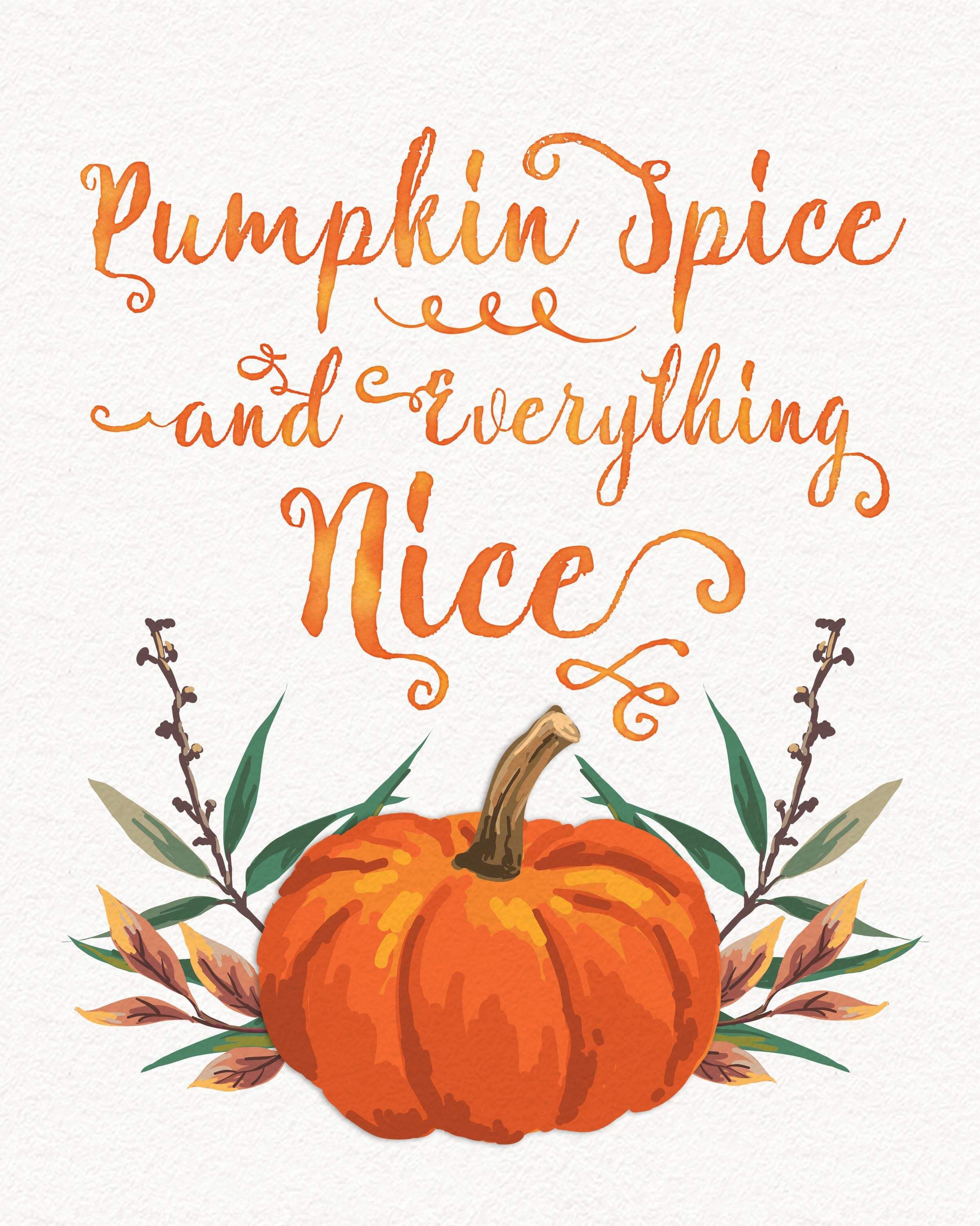 Free Fall Watercolor Printables #fallseason