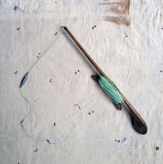 Vintage C 1940s Handmade Ice Fishing Rod With By Mousetrapvintage 1940s Handmade Ice Fishing Rod