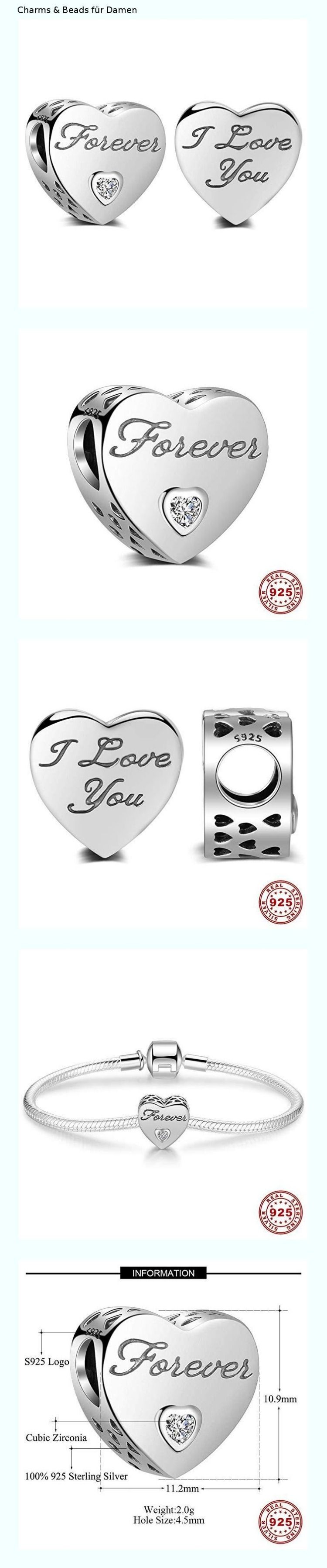 Soufeel Personalisiert Foto Charms Unendlichkeit 925 Sterling Silber Bead Charm Anh/änger
