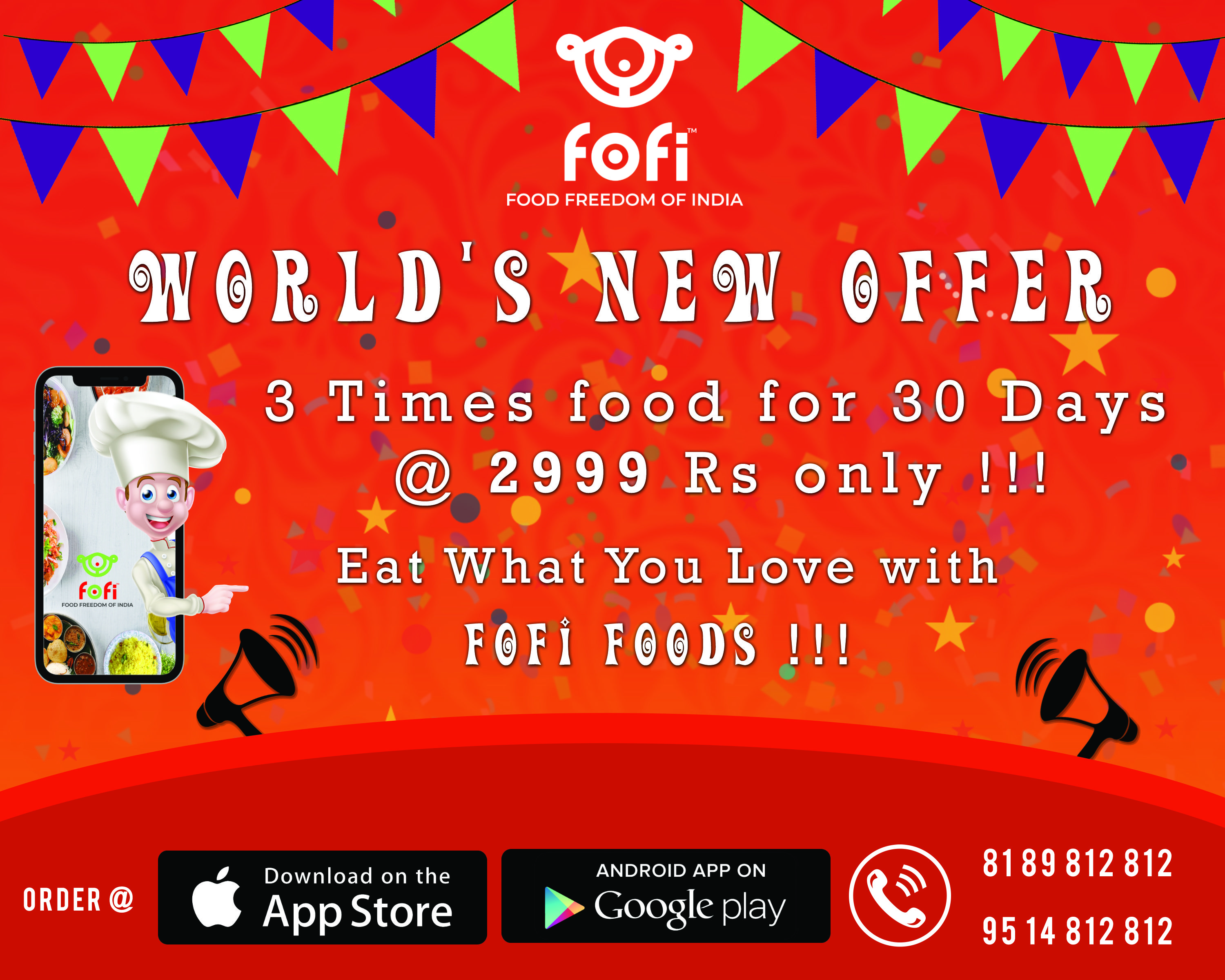 Fofi Foods introduces a worlds new offer today. You just