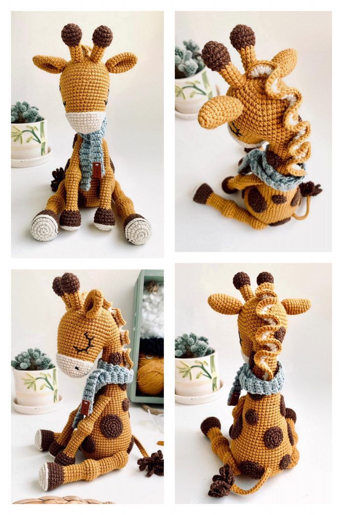 Amigurumi Tally The Giraffe Free Pattern Amigurumi Elephant, Amigurumi Toys, Crochet Amigurumi, Amigurumi Free Pattern, Free Crochet Pattern, Crochet Patterns, Crochet Hook Sizes, Crochet Hooks, Knitting Needles Sizes