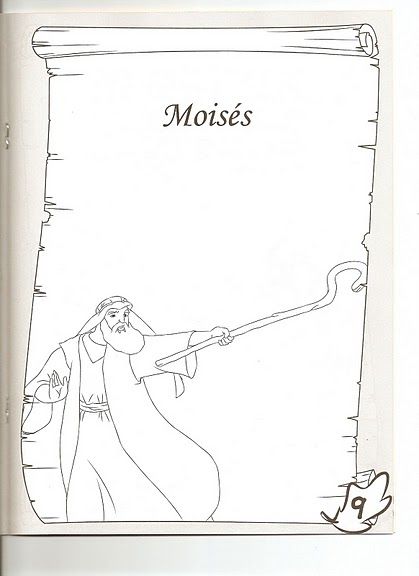 desenhos para colorir e pintar moisés e josué catecismo