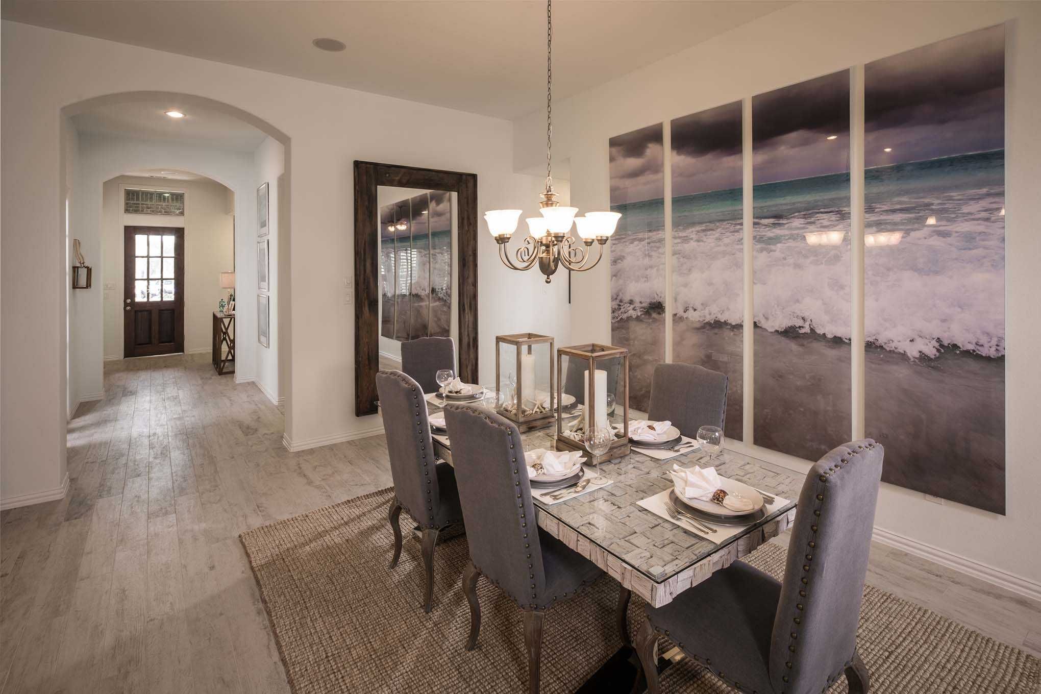 highland homes plan 204 model home in houston texas pomona 65s community diningroom new home builders home home builders