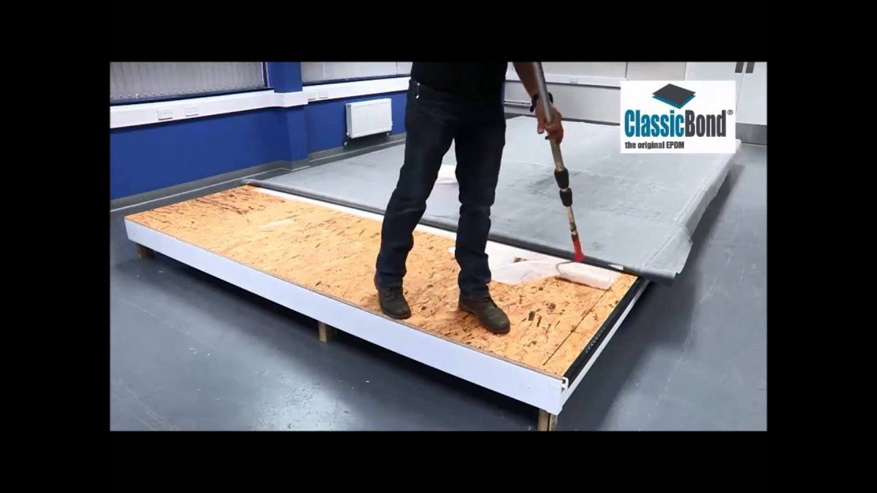 How to install a Classicbond EPDM flat Roof YouTube
