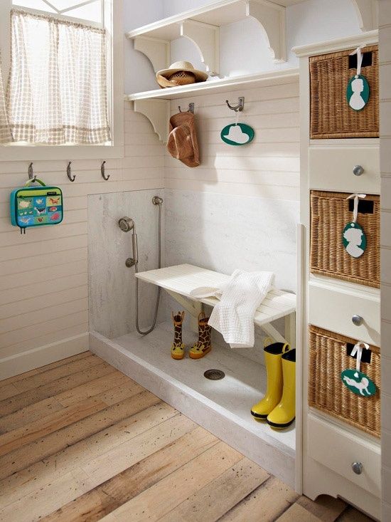 Suzie Bhg Adorable Laundry Room Mud With Marble Pet Shower Mud Room Love The Shower Head In Mudroom Idea Great Place To Wash Dog And Hose Off Muddy Boots Bench Flips Up