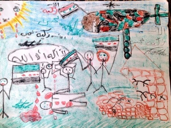 a 10 year old girl in syria draws what it looked like in her village a 10 year old girl in syria draws what it looked like in her village