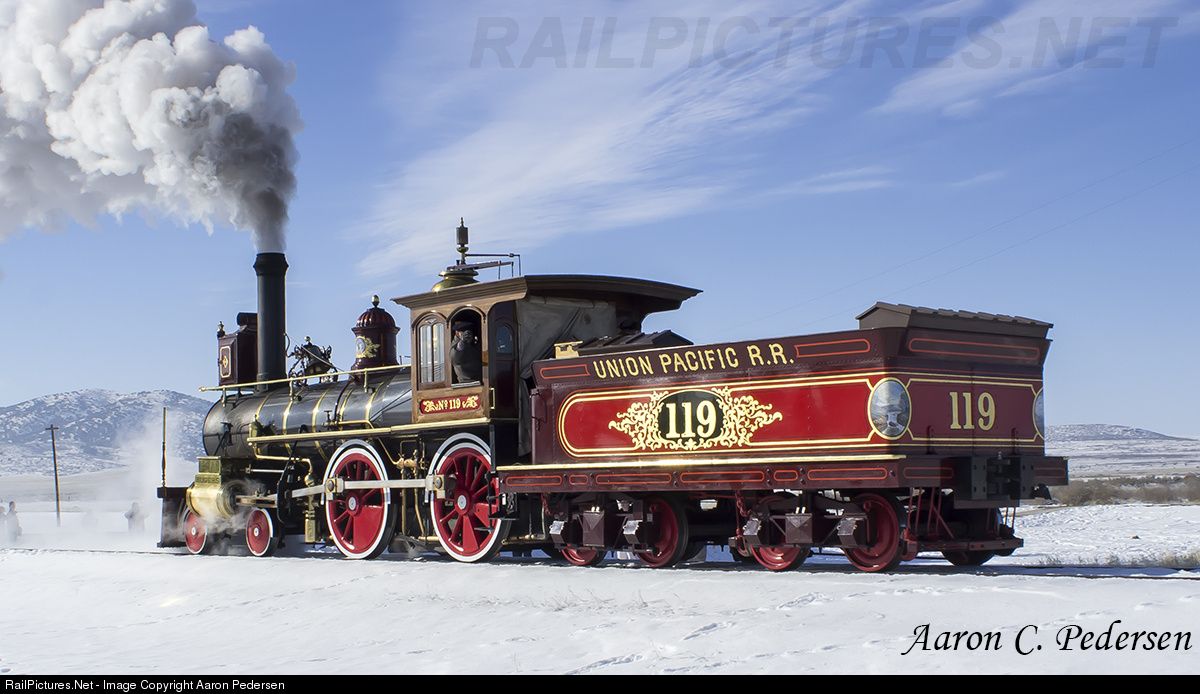 RailPictures.Net Photo: UP 119 Union Pacific Steam 4-4-0 at Promontory