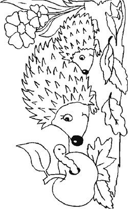 Kidsnfuncom 32 coloring pages of Hedgehogs clipart bw coloring