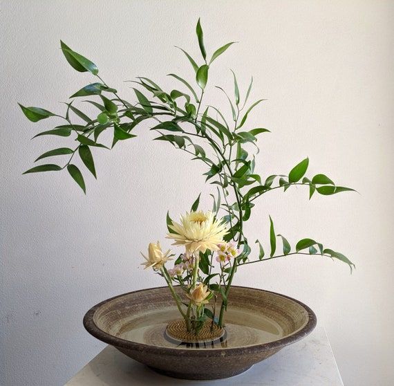 Ikebana Flower Arrangement Japanese Flower Art | Etsy Ikebana Arrangements, Ikebana Flower Arrangement, Ikebana Vases, Flower Vases, Floral Arrangements, Arte Floral, Deco Floral, Floral Art, Japanese Floral Design