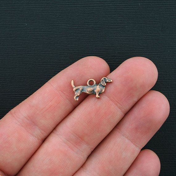 SC3161 10 Dinosaur Charms Antique Silver Tone Brontosaurus 2 Sided